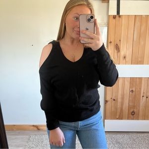 Angashion Open Shoulder Sweater